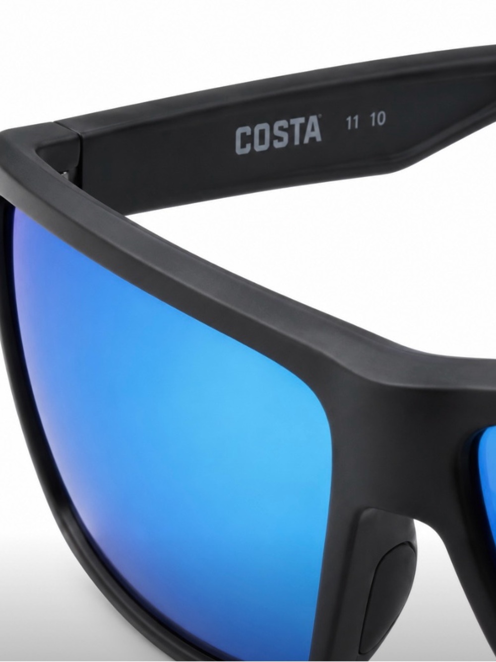 Costa Blue Mirror Sunglasses with Black Frame - Picture 8 of 9